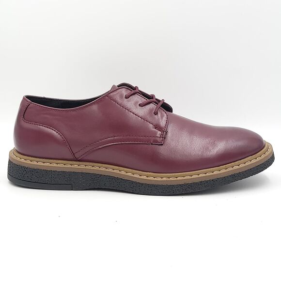 Alfani Men Plain Toe Oxfords Lincoln Size US 9M Wine Red Faux Leather main image 4